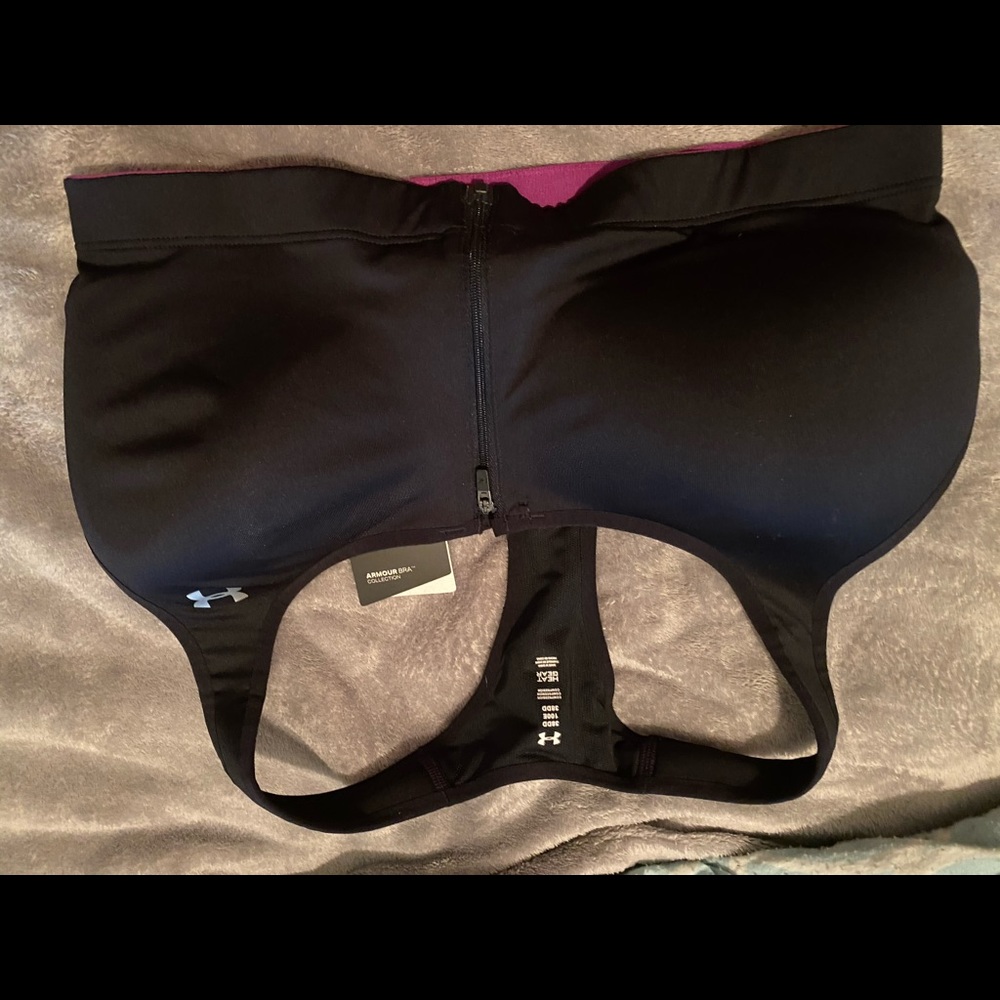 under armor sports bra with a front zip